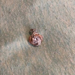 Rose gold and silver rose